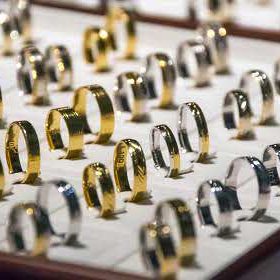 Gold and silver rings